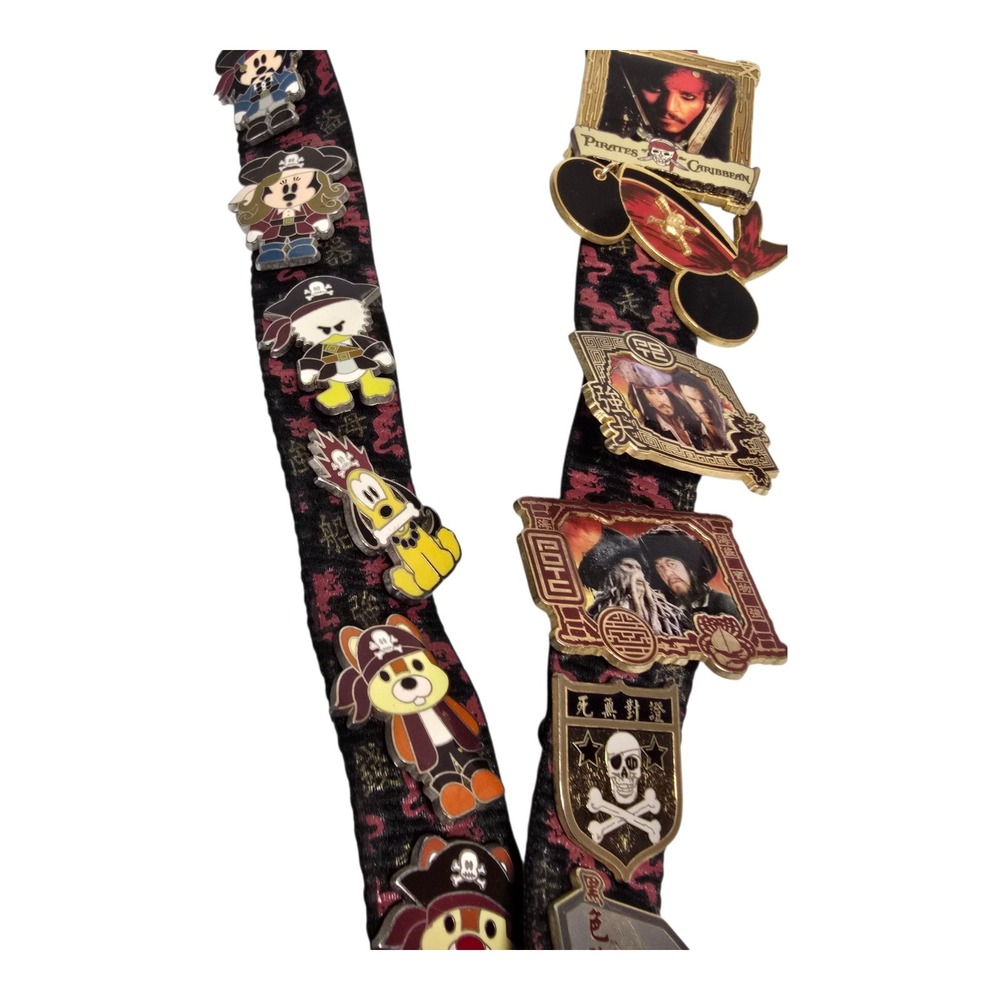 Disneyland Pirates of the Caribbean Pins & Mickey Mouse Lanyard Pin LOT - Picture 7 of 16
